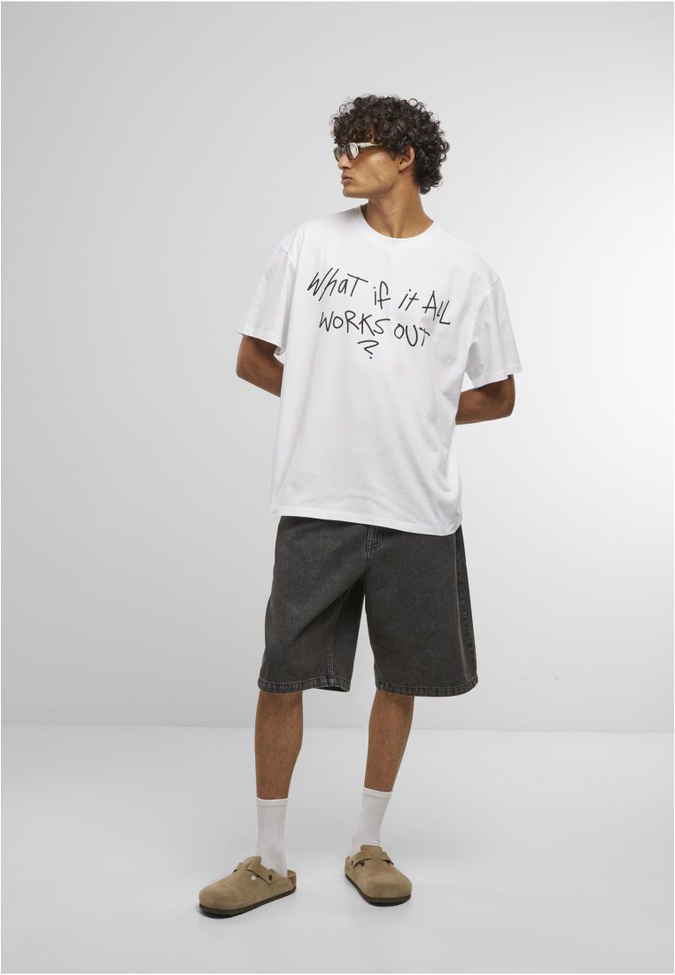 It All Works Out Wording Oversize Tee - - TTUMT3851 - 5