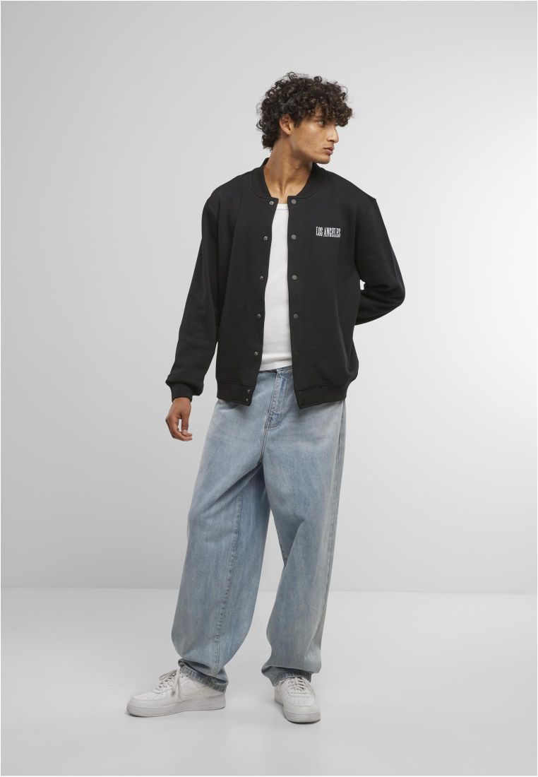 Los Angeles EMB Heavy Tonal College Jacket - - TTUMT3918 - 5