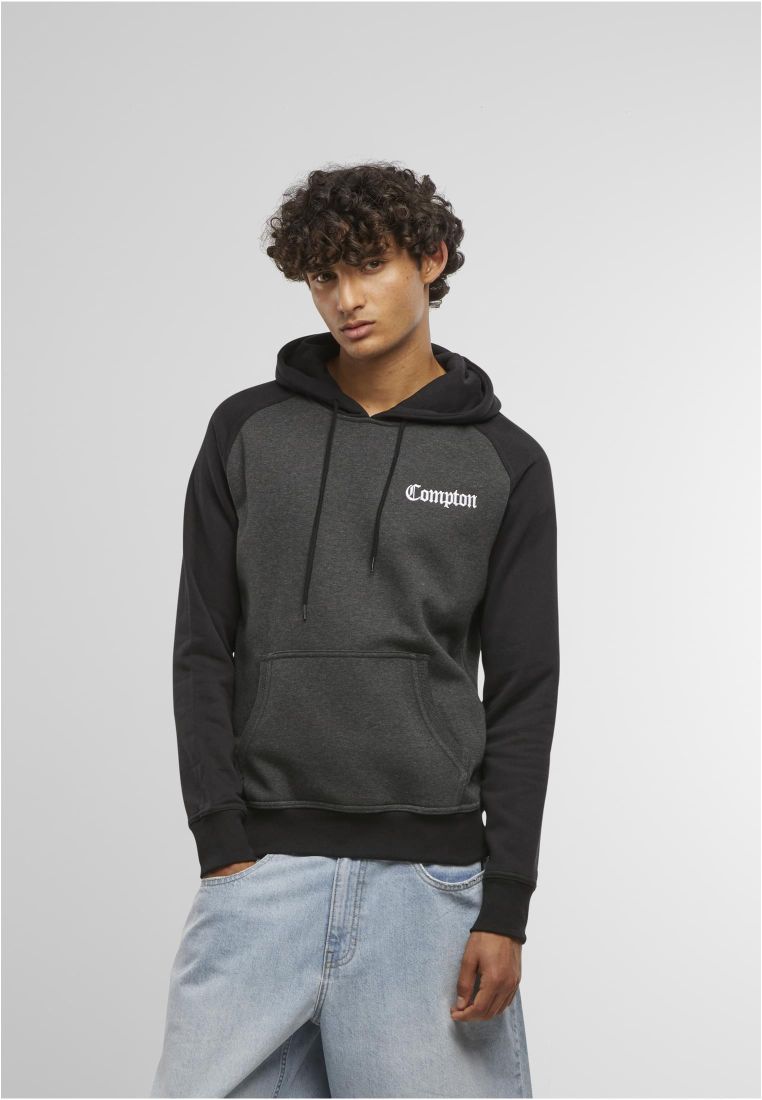 Compton Wording EMB Raglan Hoody -  - TTUMT3922 - 1