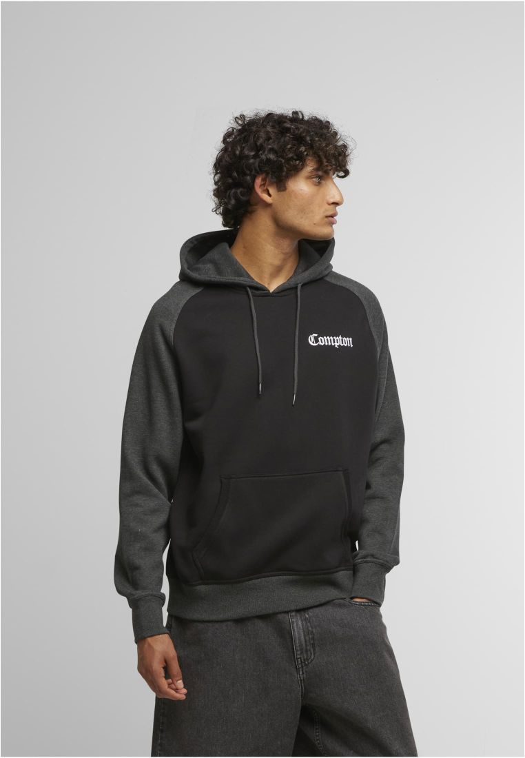 Compton Wording EMB Raglan Hoody -  - TTUMT3922 - 301