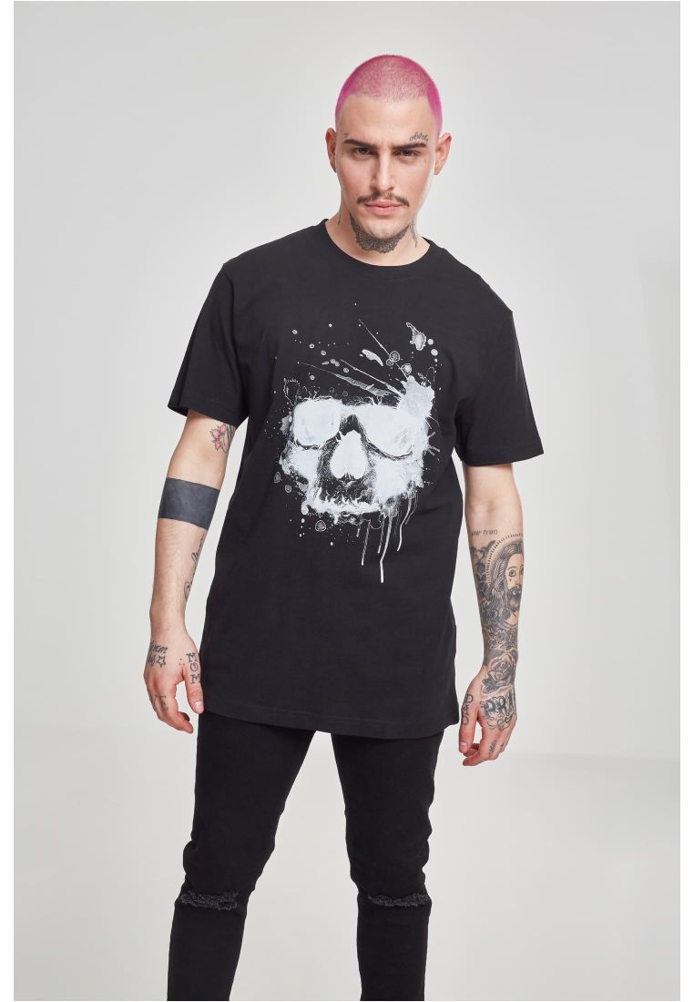 Waterpaint Skull Tee - Artisti T-Paidat - TTUMT620 - 1
