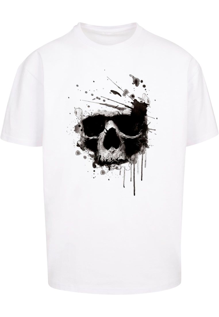 Waterpaint Skull Tee - Artisti T-Paidat - TTUMT620 - 302
