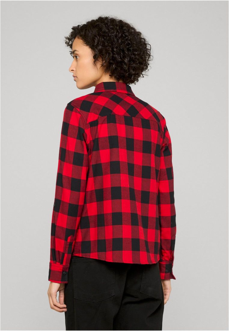 Ladies Turnup Checked Flanell Shirt - Naisten Kauluspaidat - TTUTB1280 - 35