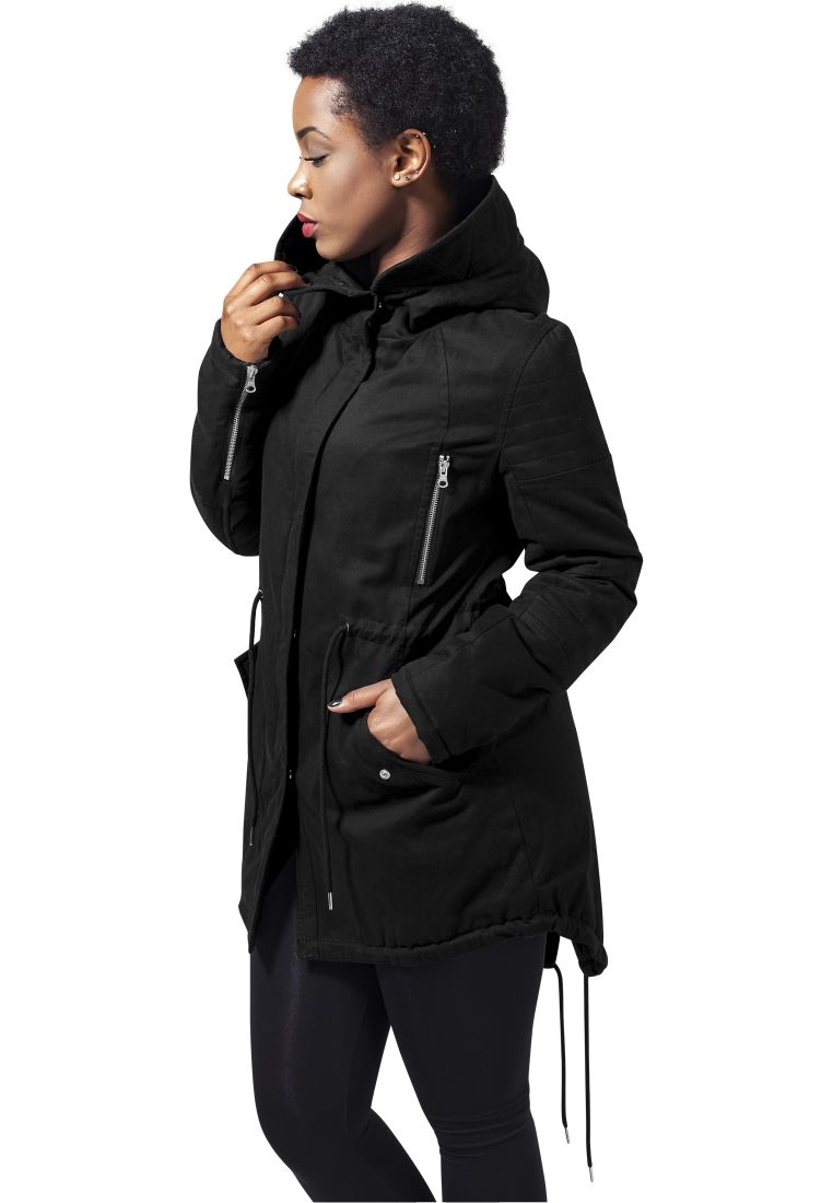 Ladies Sherpa Lined Cotton Parka