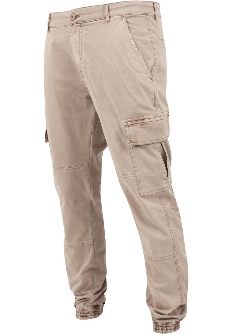 Washed Cargo Twill Jogging Pants - Mens Pants - TTUTB1435 - 1933