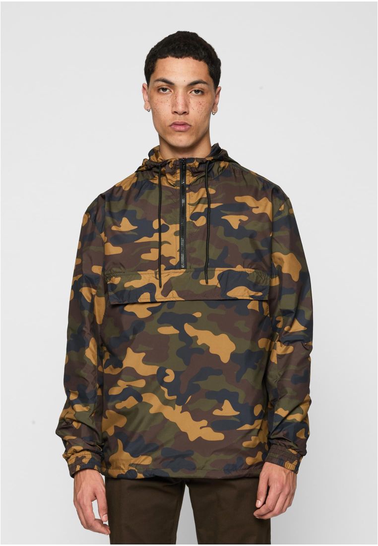 Camo Pull Over Windbreaker - Mens Jackets - TTUTB1623 - 1