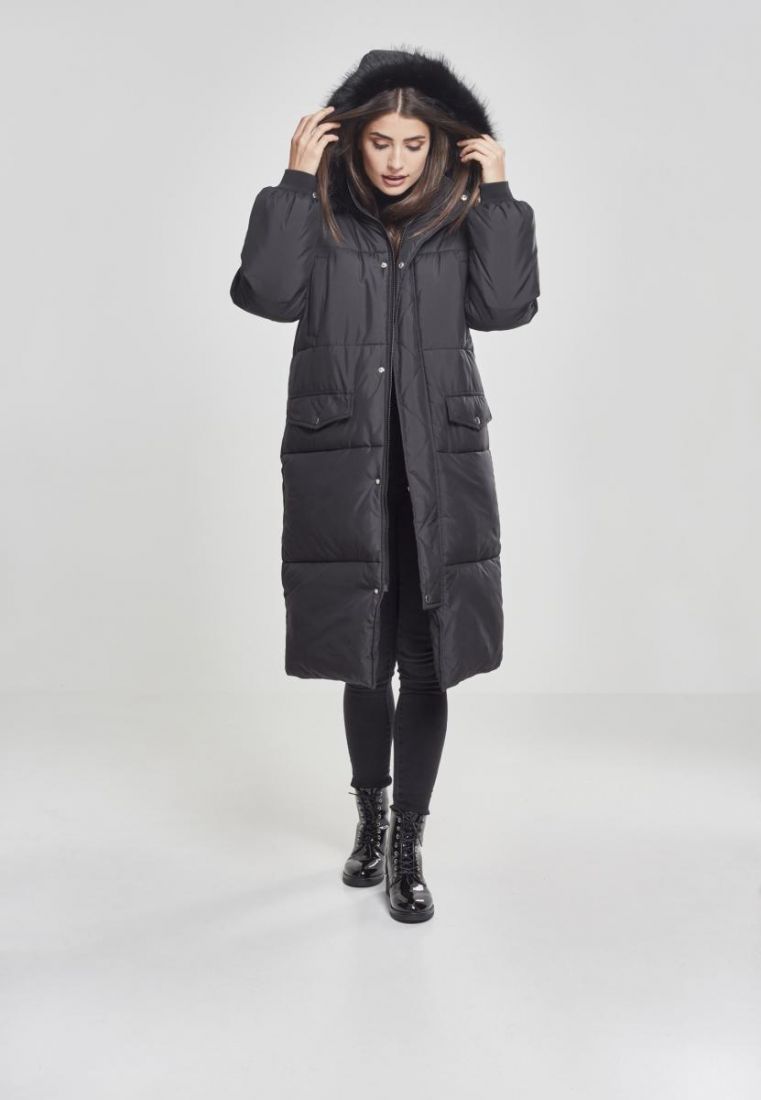 Ladies Oversize Faux Puffer Fur Coat-TB2382
