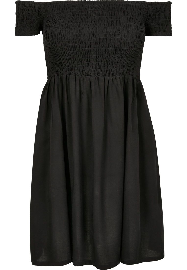 Ladies Smoked Off Shoulder Dress - PLUS KOOT 3XL-6XL - TTUTB2605 - 2