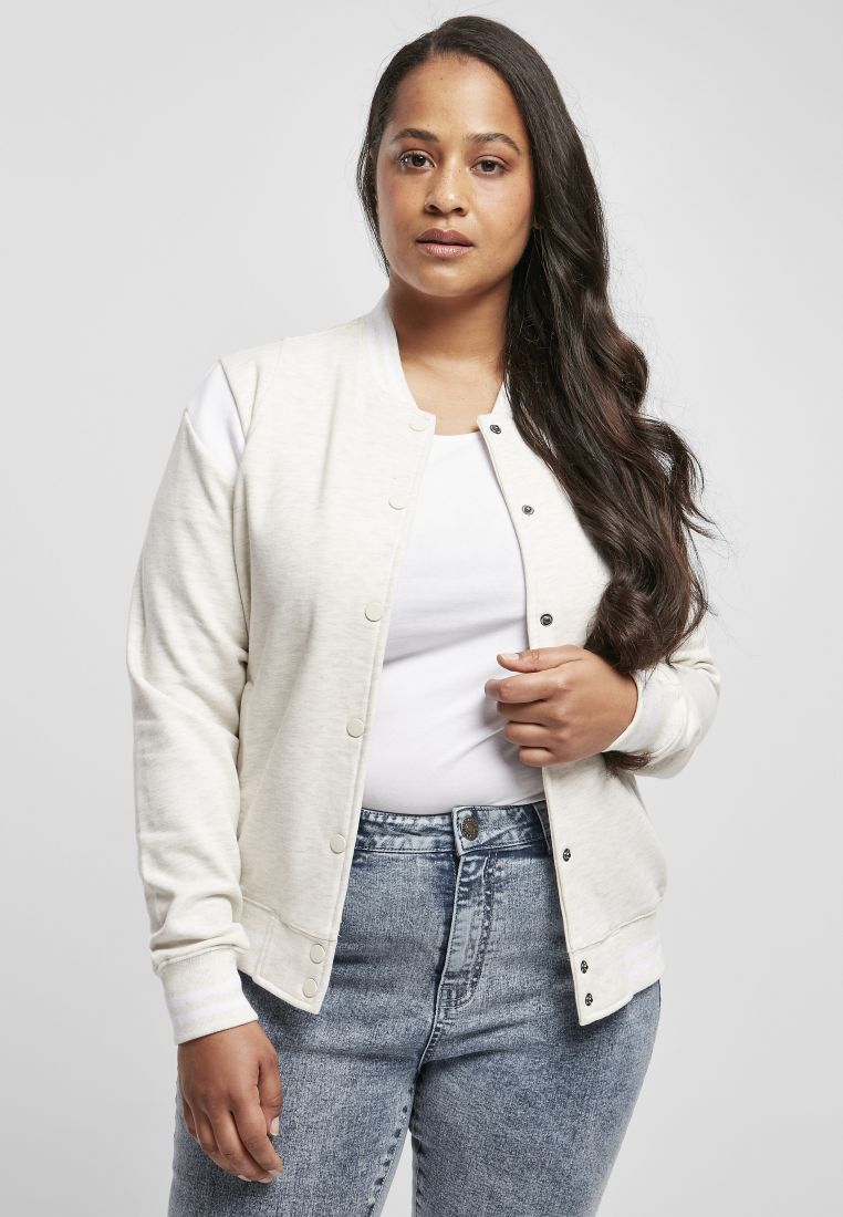 Ladies Inset College Sweat Jacket - PLUS KOOT 3XL-6XL - TTUTB2618 - 304