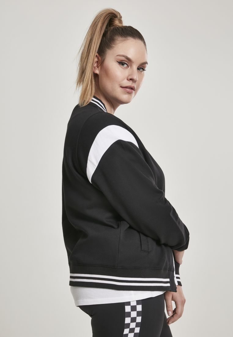 Ladies Inset College Sweat Jacket - PLUS KOOT 3XL-6XL - TTUTB2618 - 38