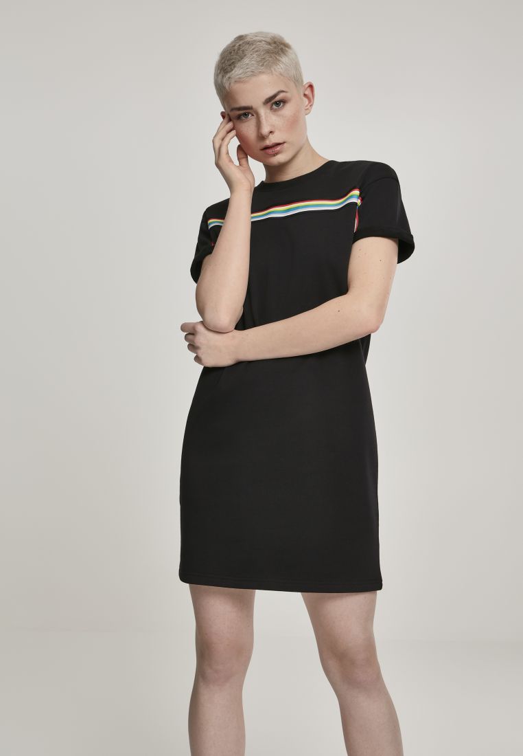 Ladies Multicolor Taped Terry Dress