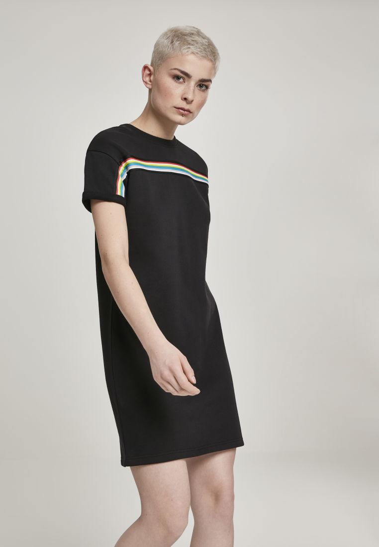 Ladies Multicolor Taped Terry Dress