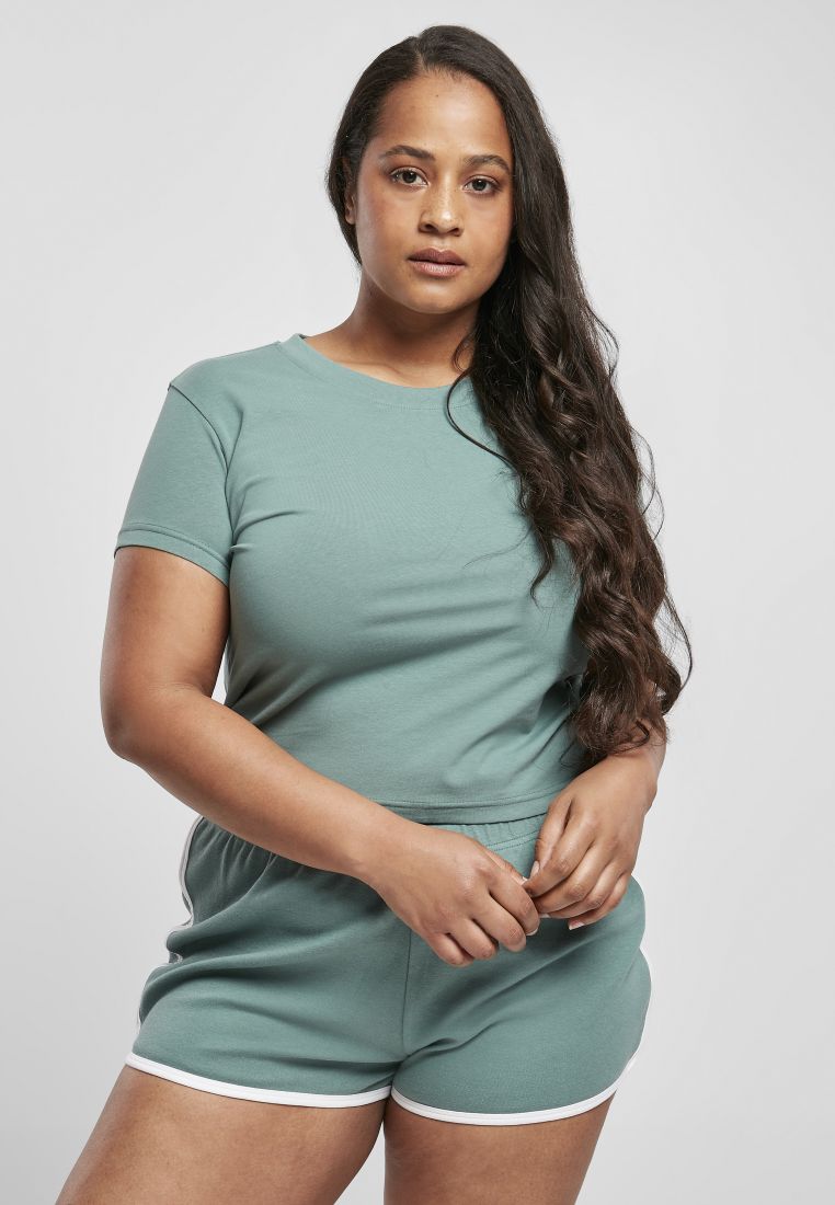 Ladies Stretch Jersey Cropped Tee - CURVY SIZES 3XL-6XL - TTUTB2754 - 1534
