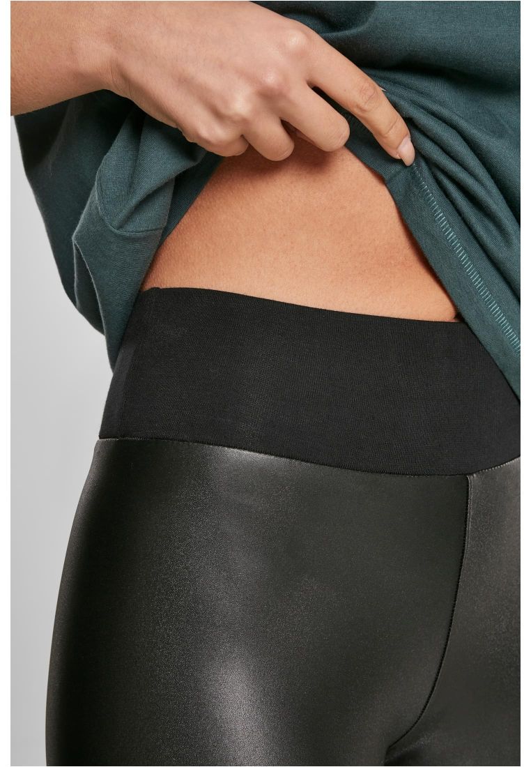 Ladies Faux Leather High Waist Leggings - Ladies T-Shirts and Tops - TTUTB3001A - 6