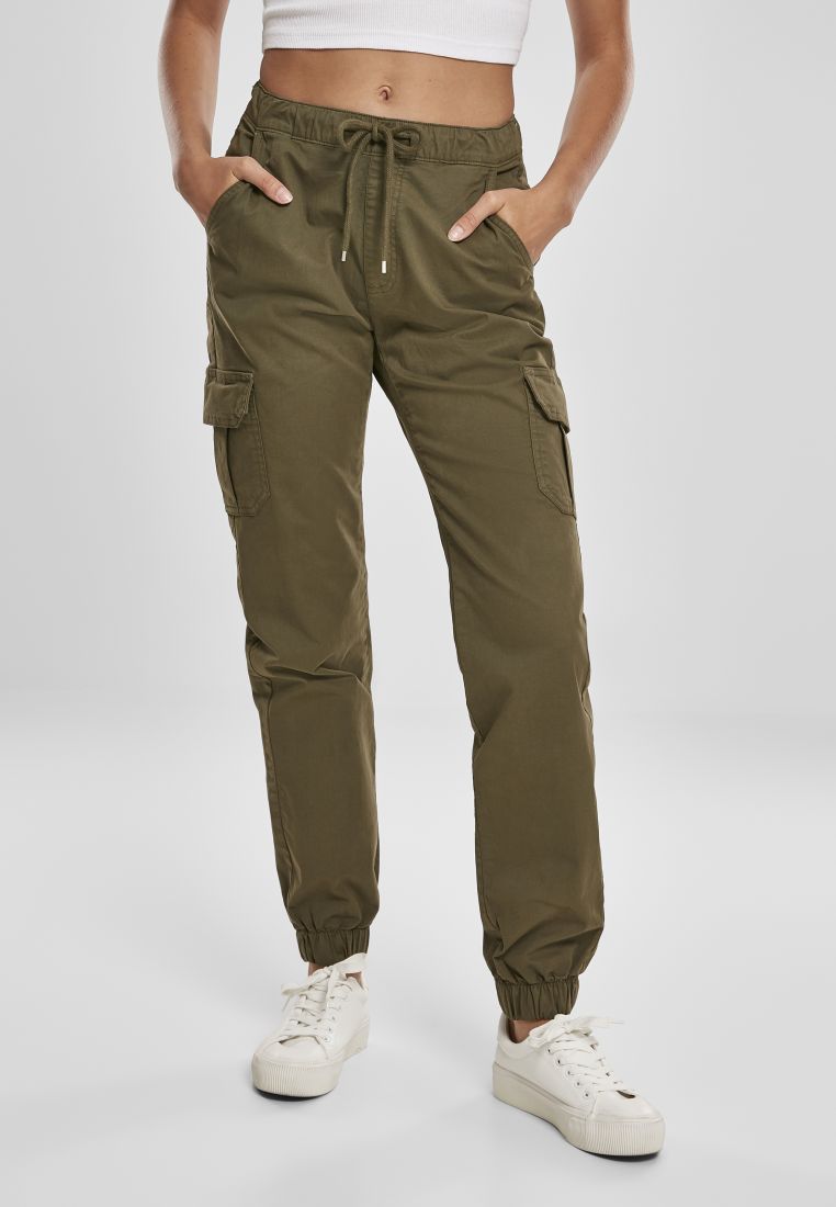 Ladies High Waist Cargo Jogging Pants - PLUS KOOT 3XL-6XL - TTUTB3626 - 391