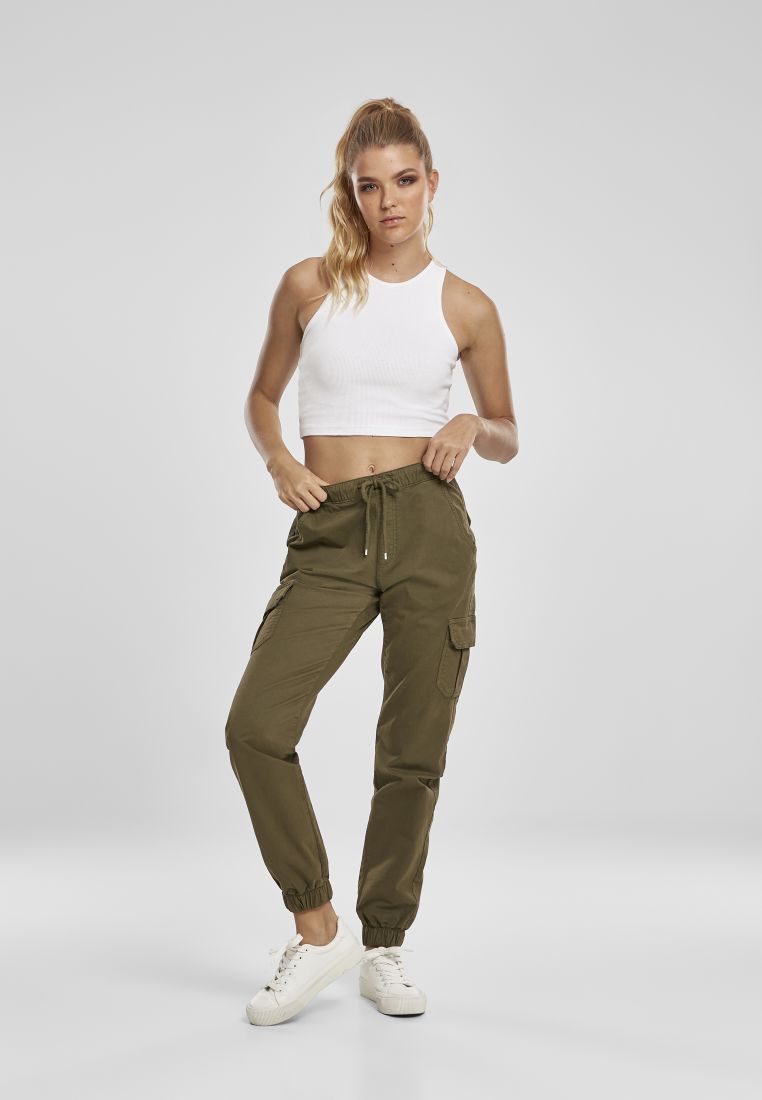 Ladies High Waist Cargo Jogging Pants - PLUS KOOT 3XL-6XL - TTUTB3626 - 398