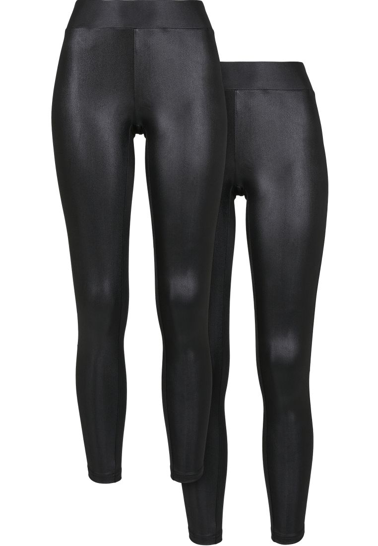 Ladies Synthetic Leather Leggings 2-Pack - Ladies Leggins - TTUTB3715A - 34