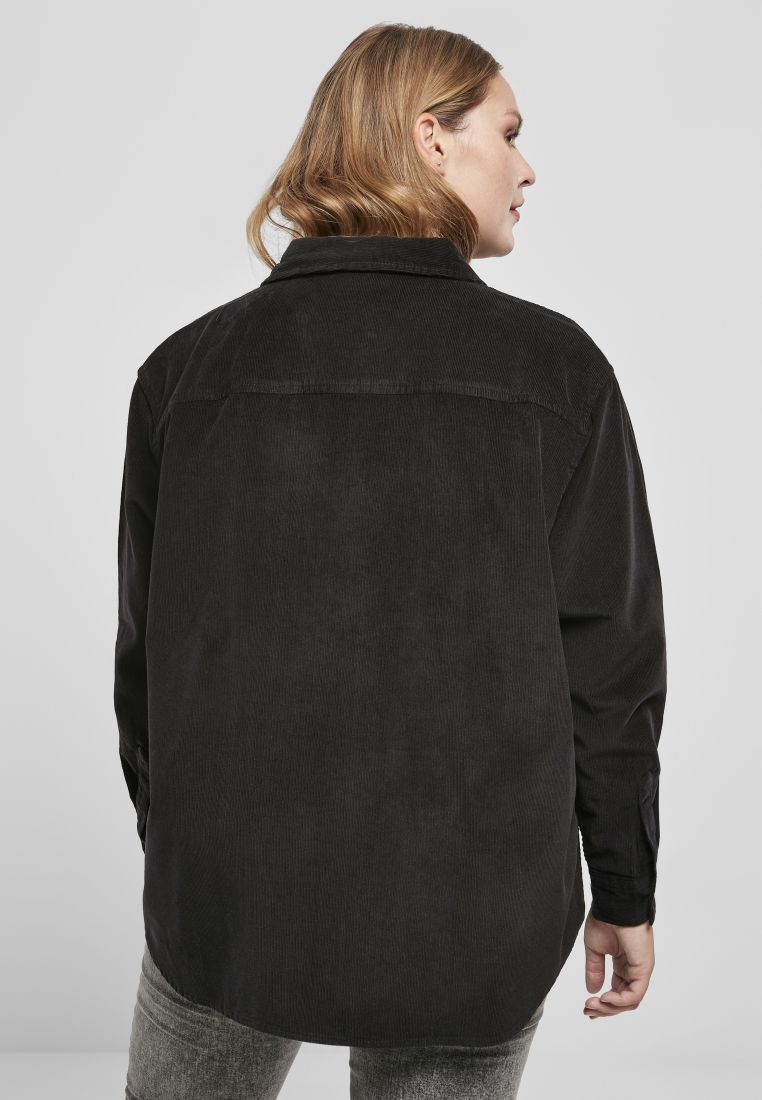 Ladies Corduroy Oversized Shirt - PLUS KOOT 3XL-6XL - TTUTB3755 - 36