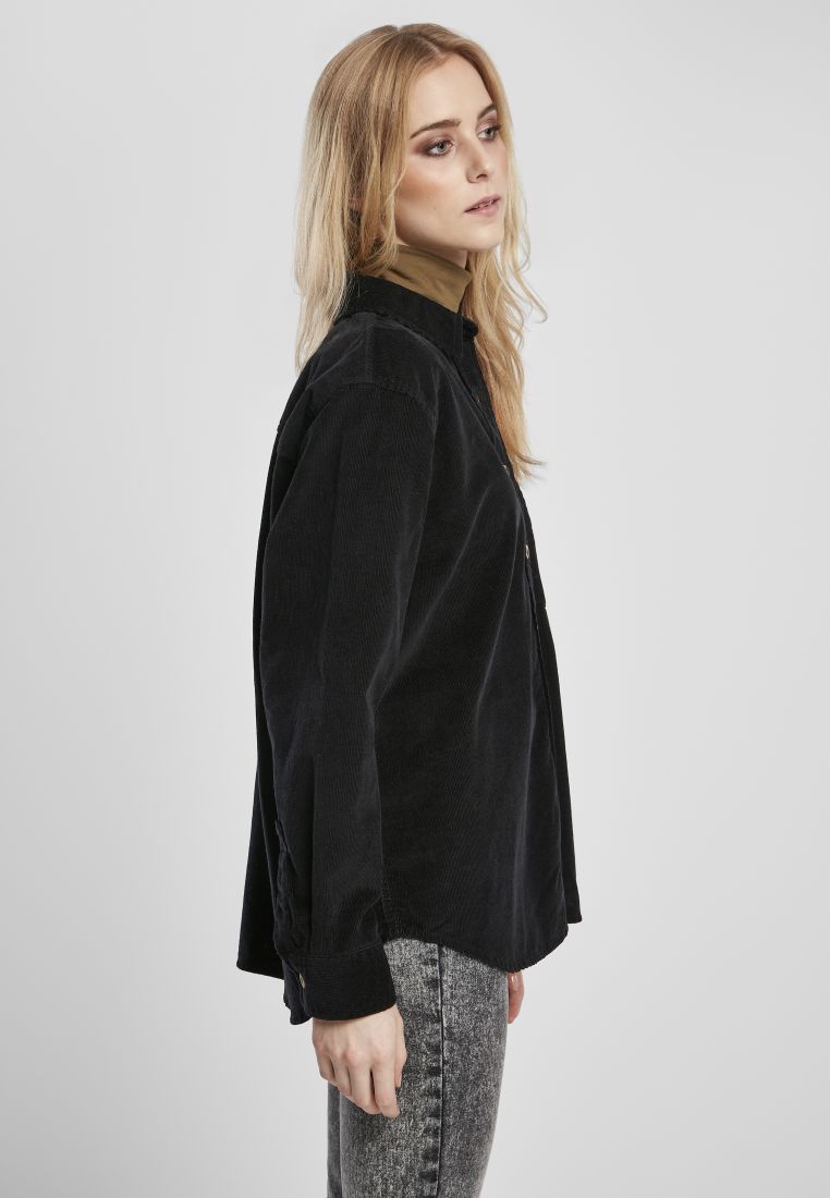 Ladies Corduroy Oversized Shirt - PLUS KOOT 3XL-6XL - TTUTB3755 - 6