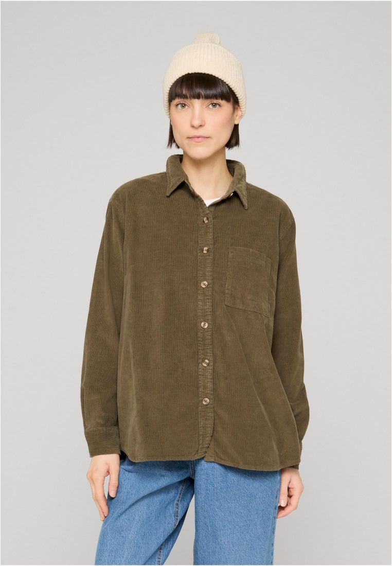Ladies Corduroy Oversized Shirt - PLUS KOOT 3XL-6XL - TTUTB3755 - 301