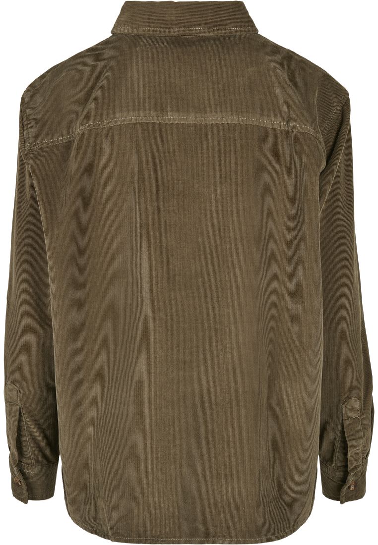 Ladies Corduroy Oversized Shirt - PLUS KOOT 3XL-6XL - TTUTB3755 - 310
