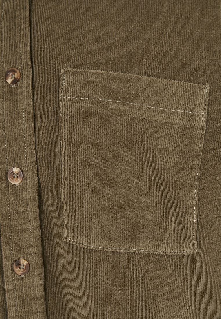 Ladies Corduroy Oversized Shirt - PLUS KOOT 3XL-6XL - TTUTB3755 - 313