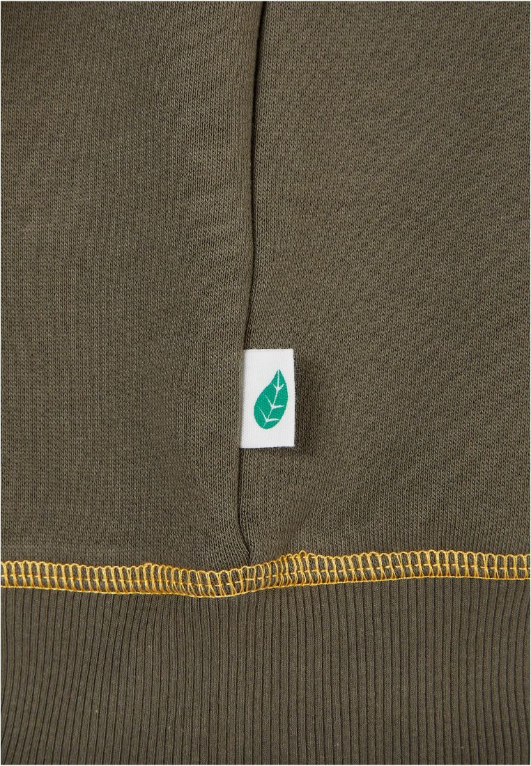 Organic Contrast Flatlock Stitched Zip Hoody