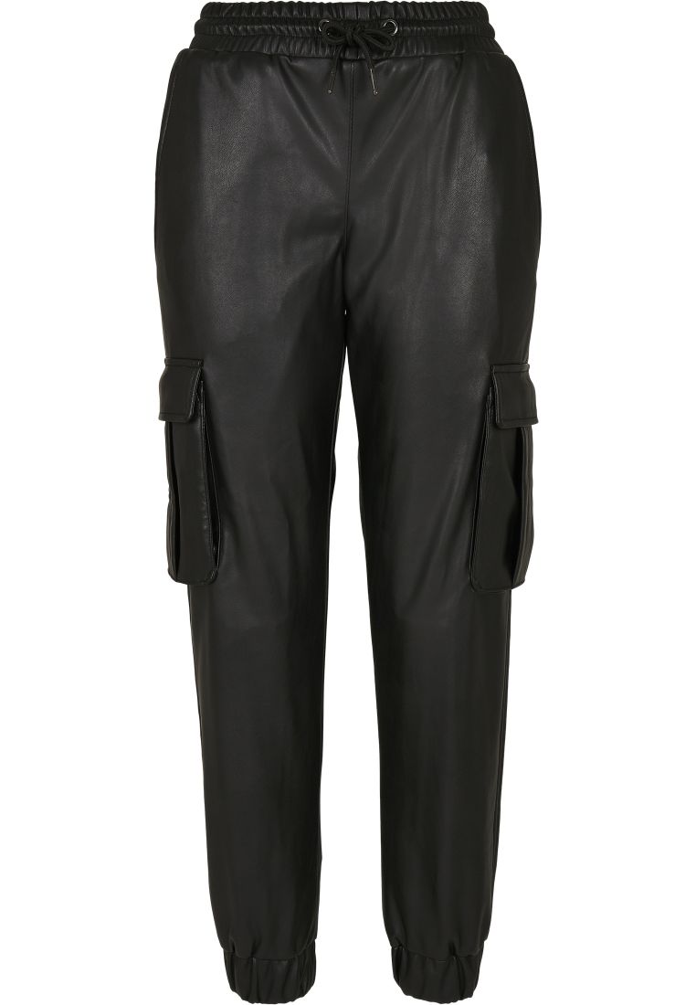 Ladies Faux Leather Cargo Pants - Ladies Pants - TTUTB3983 - 10