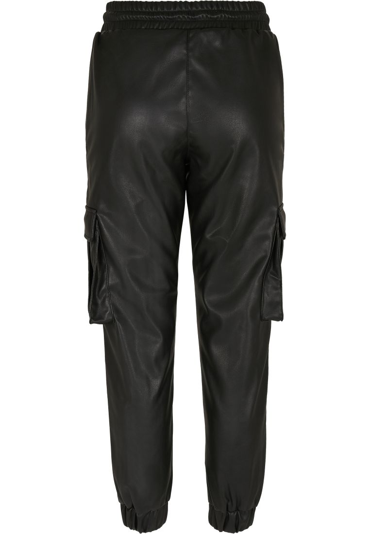 Ladies Faux Leather Cargo Pants - Ladies Pants - TTUTB3983 - 40
