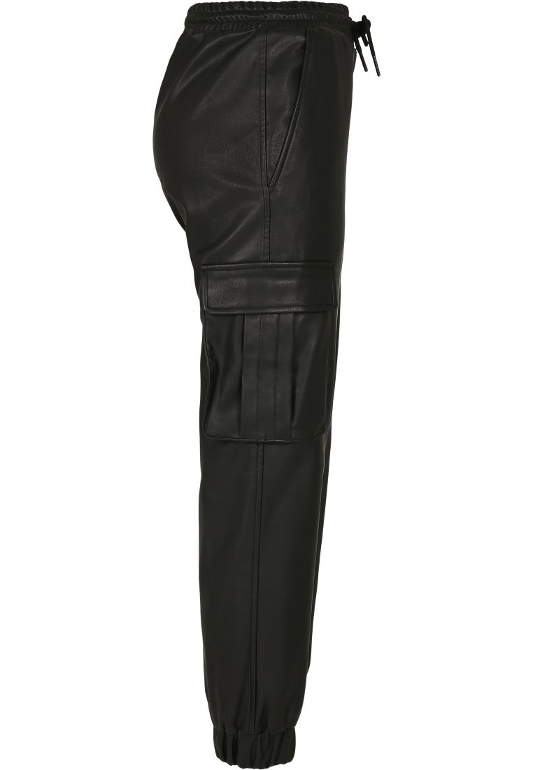 Ladies Faux Leather Cargo Pants - Ladies Pants - TTUTB3983 - 134