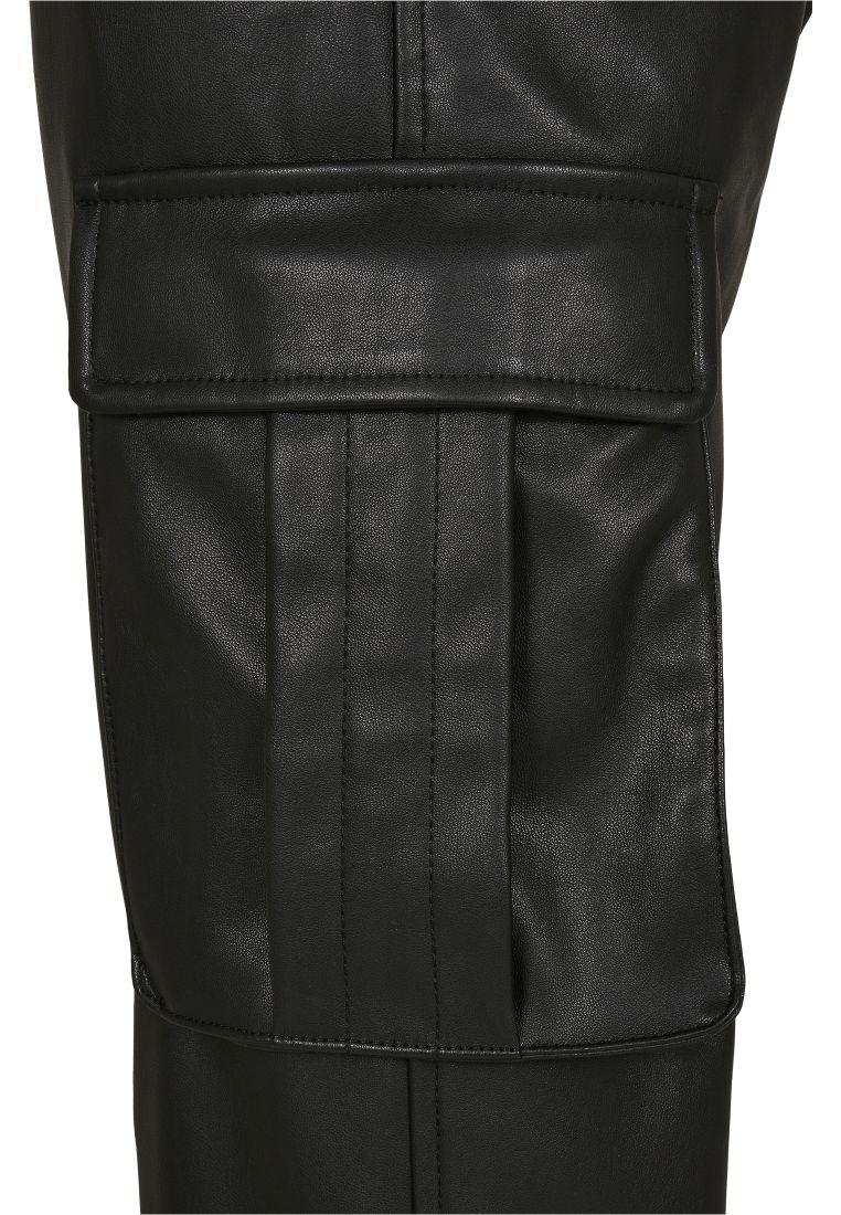 Ladies Faux Leather Cargo Pants - Ladies Pants - TTUTB3983 - 136