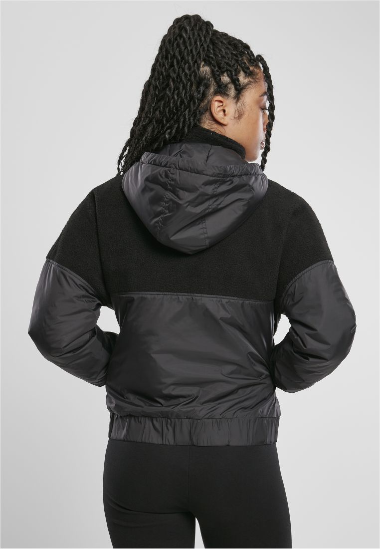 Ladies Sherpa Mix Pull Over Jacket