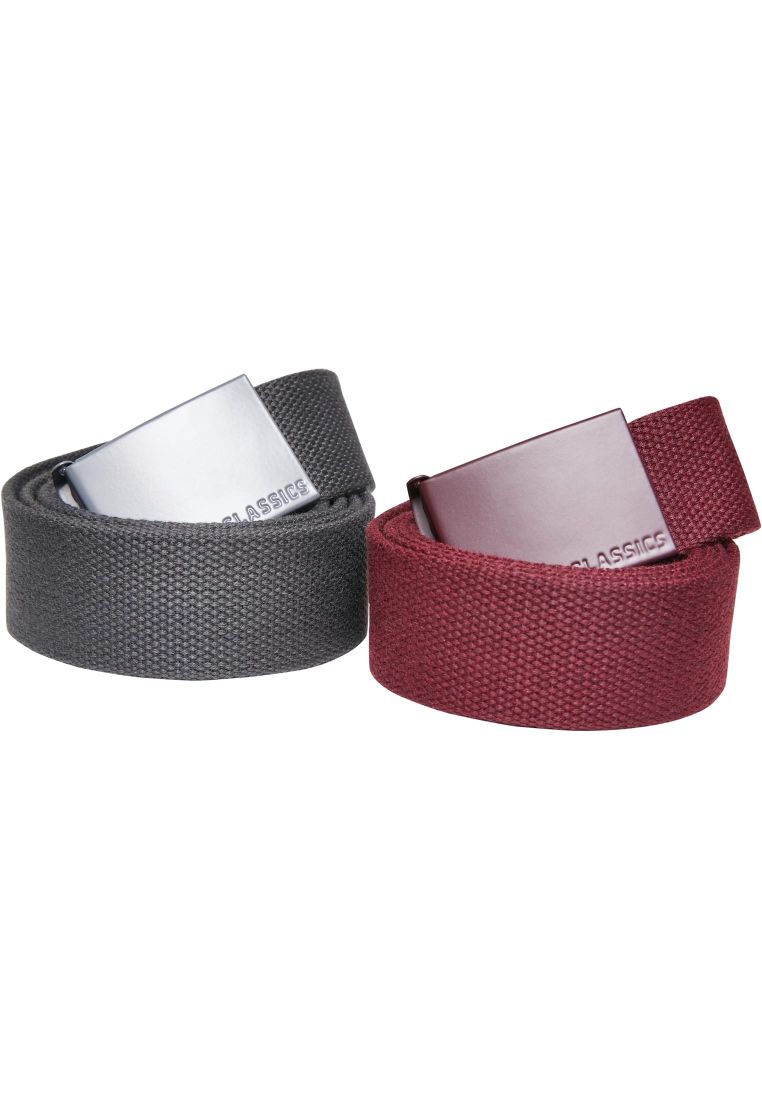 Belt 2-Pack-TB4038 Canvas Colored Buckle