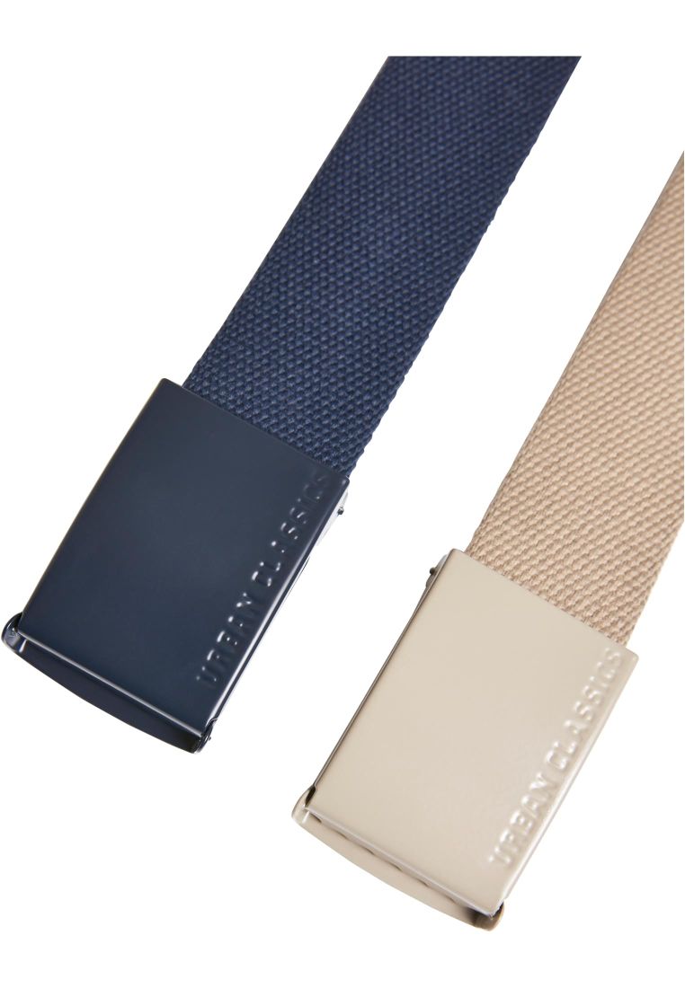 Colored Buckle Canvas Belt 2-Pack-TB4038