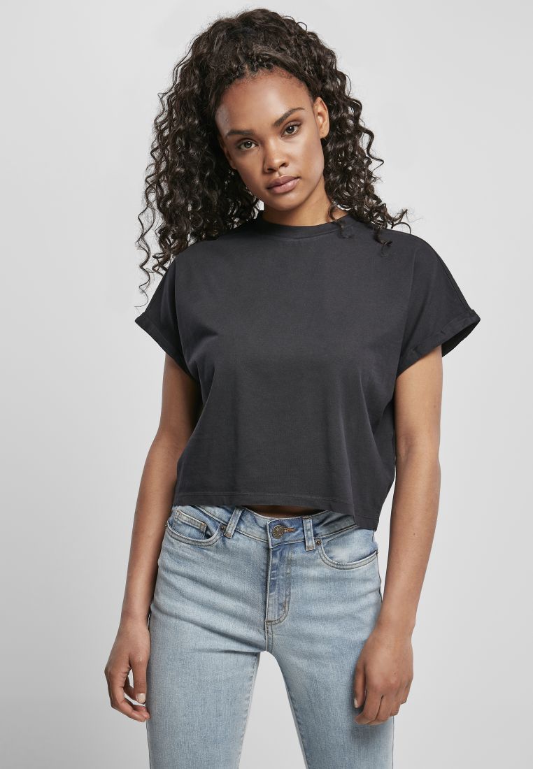 Ladies Short Pigment Dye Cut On Sleeve T - Ladies T-Shirts and Tops - TTUTB4088 - 151