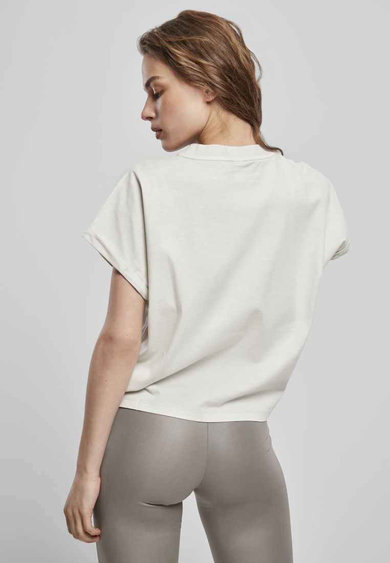 Ladies Short Pigment Dye Cut On Sleeve T - Ladies T-Shirts and Tops - TTUTB4088 - 936