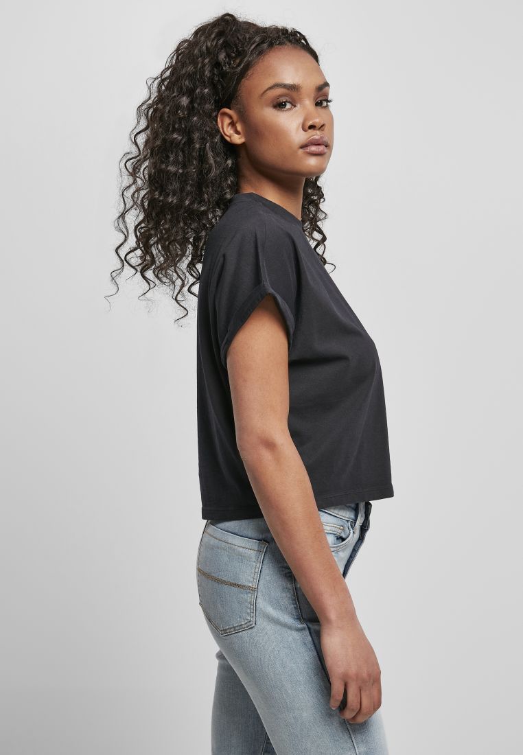 Ladies Short Pigment Dye Cut On Sleeve T - Ladies T-Shirts and Tops - TTUTB4088 - 127