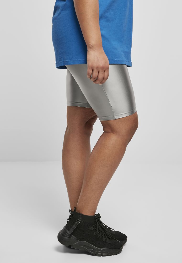 Metallic Shiny Ladies Shorts-TB4342 Highwaist Cycle