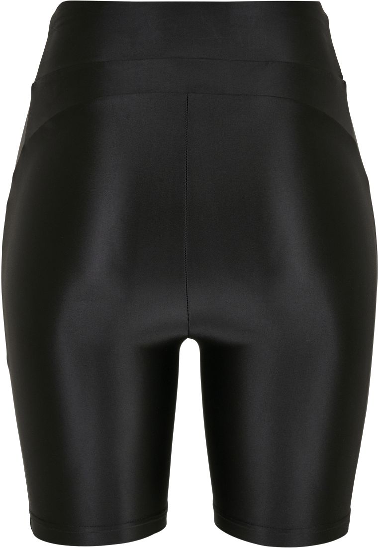 Ladies Highwaist Shiny Shorts-TB4342 Metallic Cycle