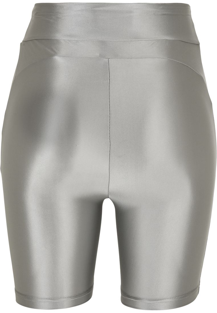 Shiny Shorts-TB4342 Ladies Highwaist Metallic Cycle