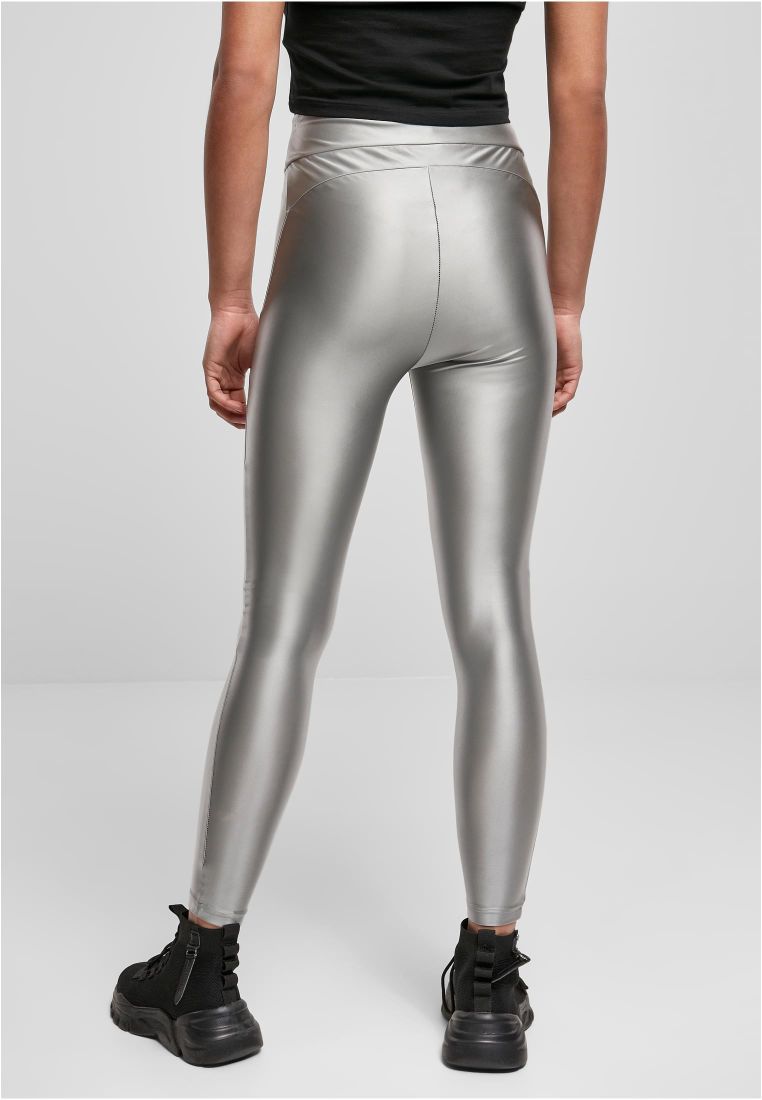 Ladies Highwaist Shiny Metallic Leggings - Ladies Leggins - TTUTB4344 - 306