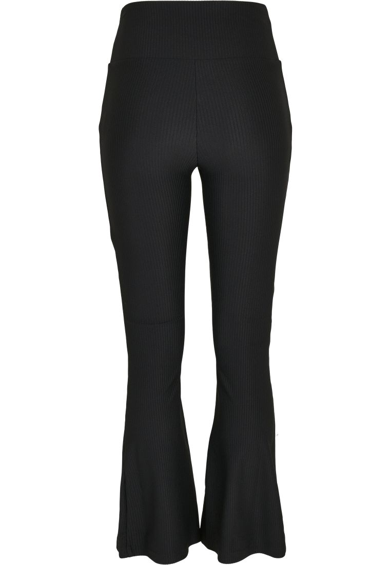 Ladies High Waist Rib Boot Cut Leggings