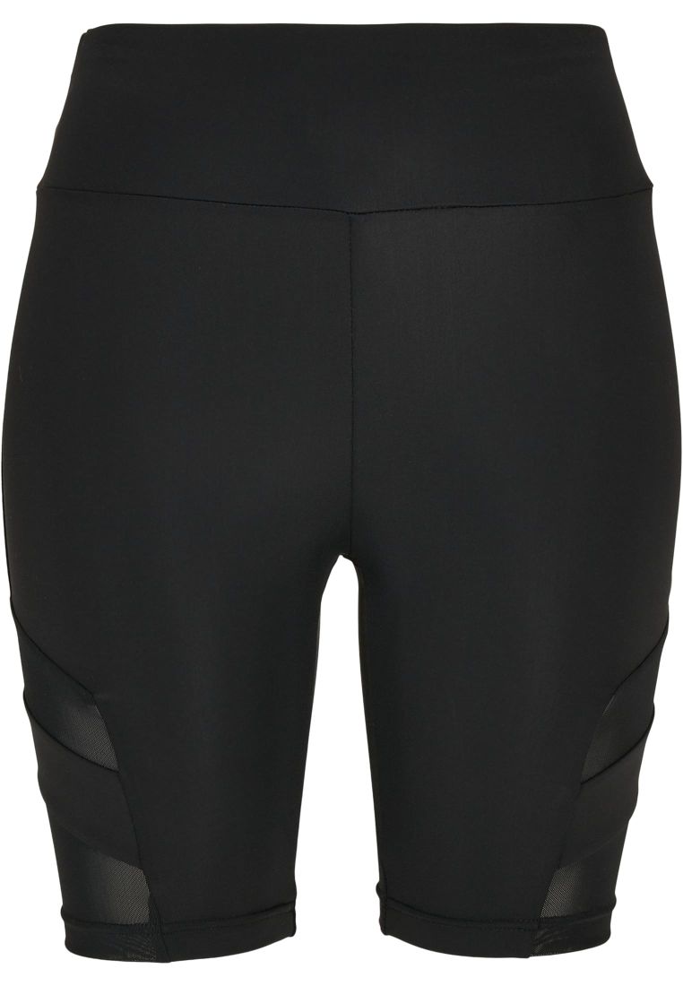 Ladies High Shorts-TB4354 Cycle Waist Mesh Tech