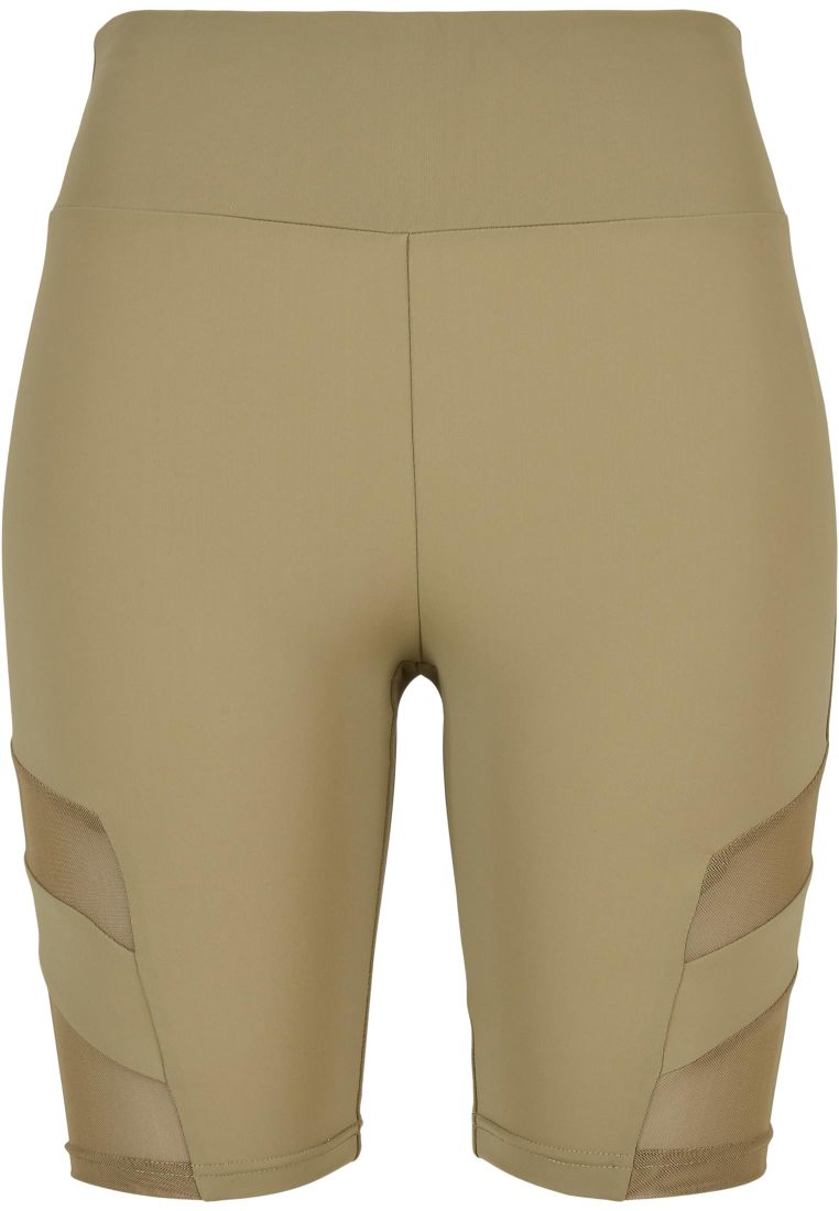 Ladies High Shorts-TB4354 Cycle Mesh Waist Tech