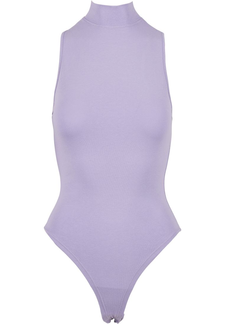 Ladies Mock Neck Sleeveless Purple Leotard