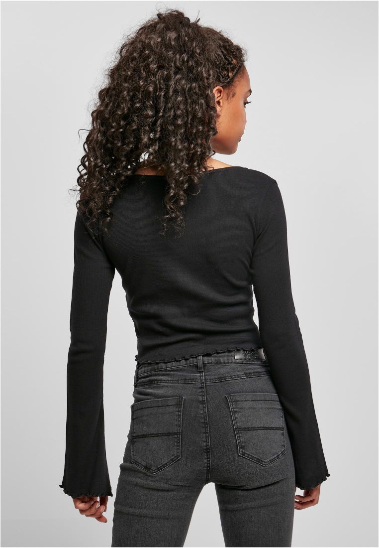 Ladies Cropped Rib Cardigan - Naisten  Colleget ja Collegetakit - TTUTB4533 - 5