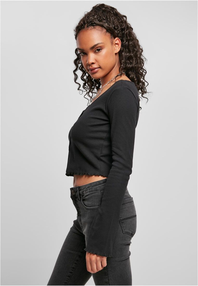 Ladies Cropped Rib Cardigan - Naisten  Colleget ja Collegetakit - TTUTB4533 - 4