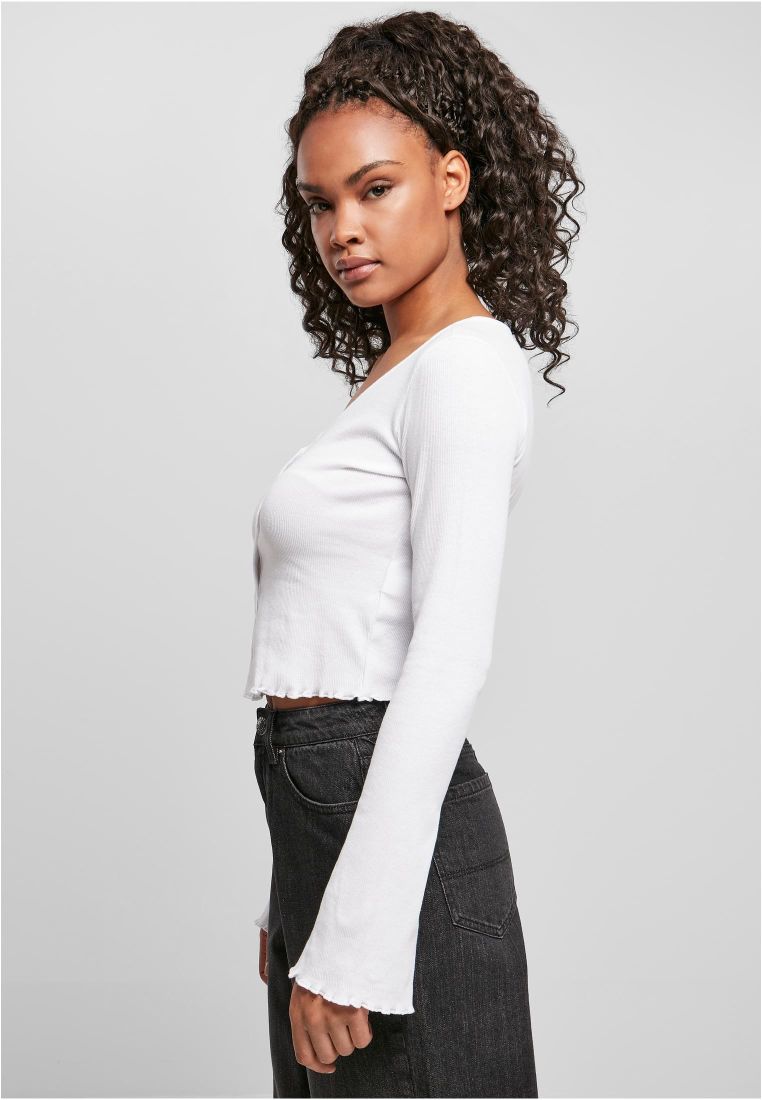 Ladies Cropped Rib Cardigan - Naisten  Colleget ja Collegetakit - TTUTB4533 - 305