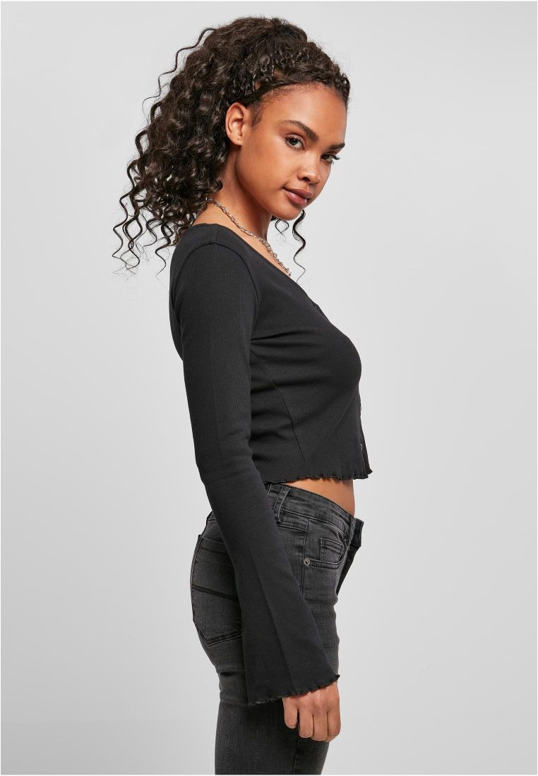 Ladies Cropped Rib Cardigan - Naisten  Colleget ja Collegetakit - TTUTB4533 - 6