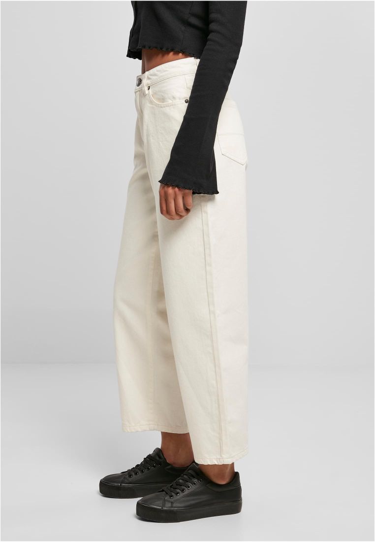 Ladies High Waist Wide Leg Cropped Denim - Ladies Jeans - TTUTB4541 - 305